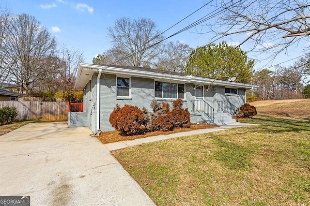 bungalow with a front yard