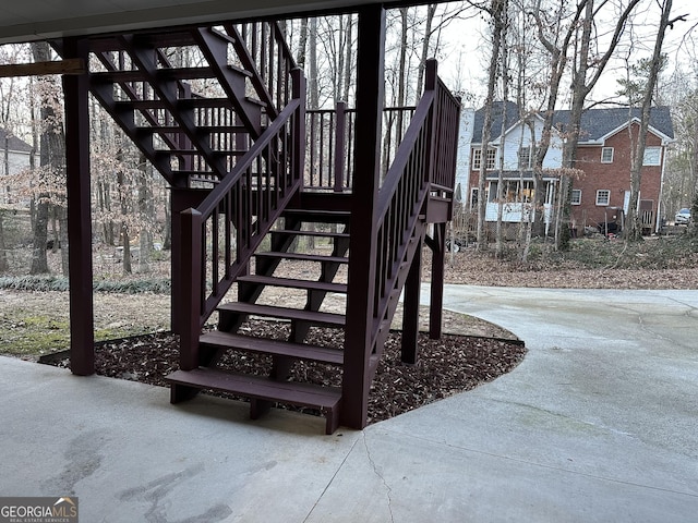 view of stairway