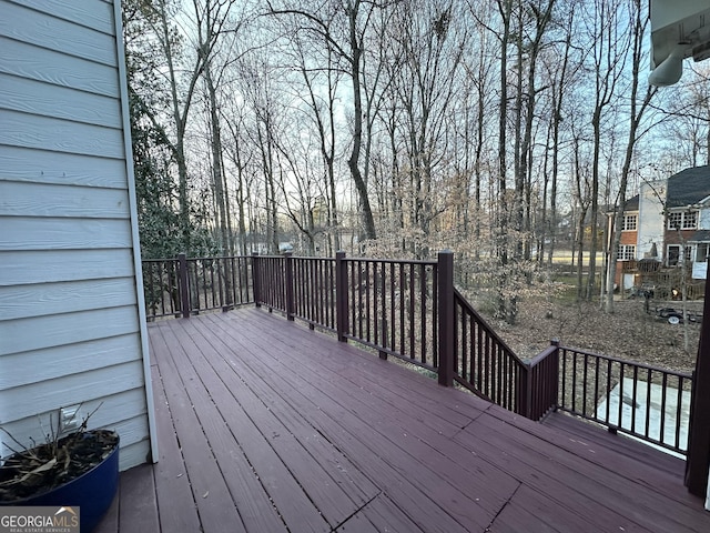 view of wooden deck