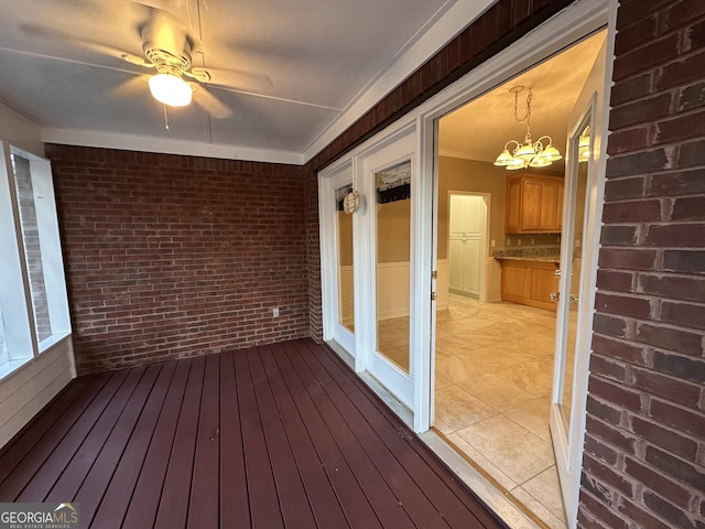 deck with ceiling fan