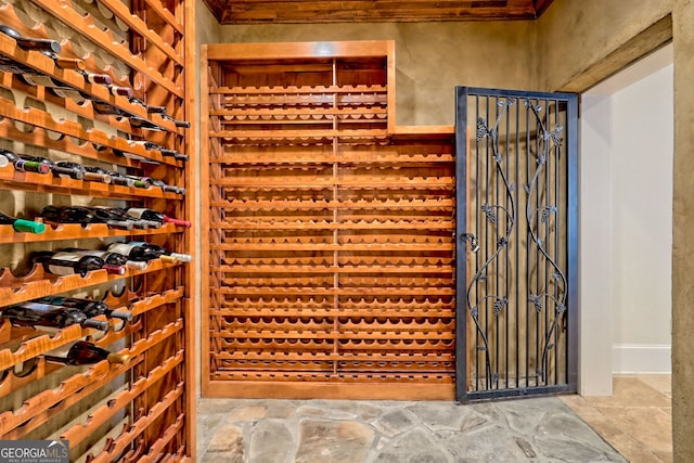 view of wine room