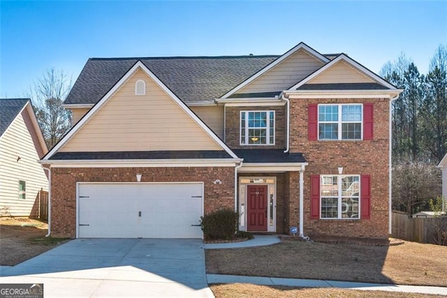 view of front of house featuring a garage