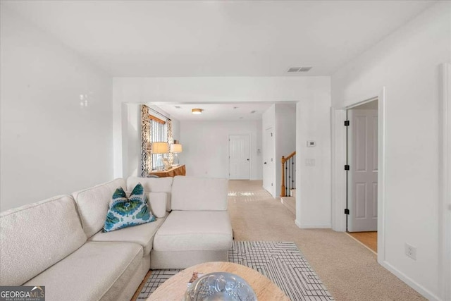 view of carpeted living room