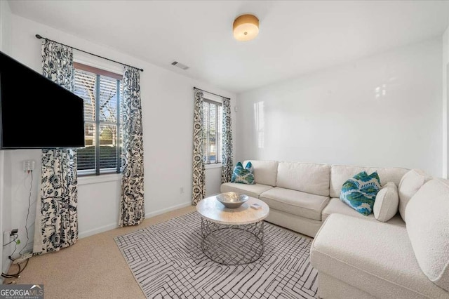 view of carpeted living room