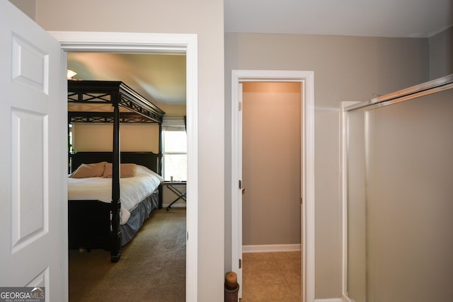 bedroom with carpet floors