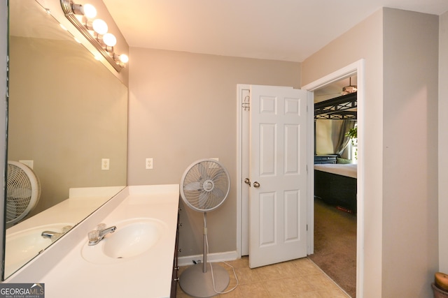 bathroom with vanity