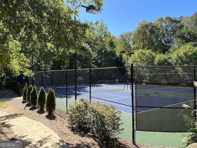 view of tennis court