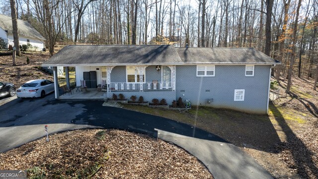 view of front of home with a porch