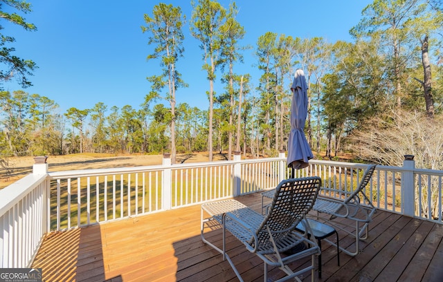 view of wooden deck