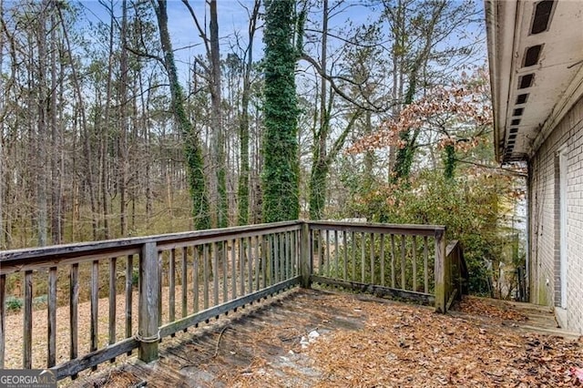 view of wooden deck