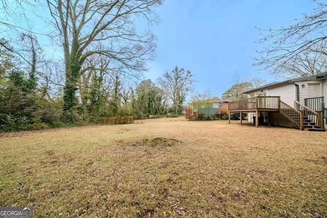 3693 Aldea Dr, Decatur, GA 30032 - view of yard featuring a deck