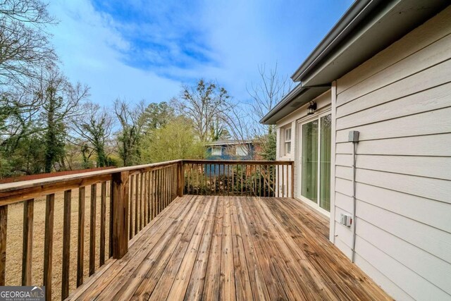 3693 Aldea Dr, Decatur, GA 30032 - view of wooden deck