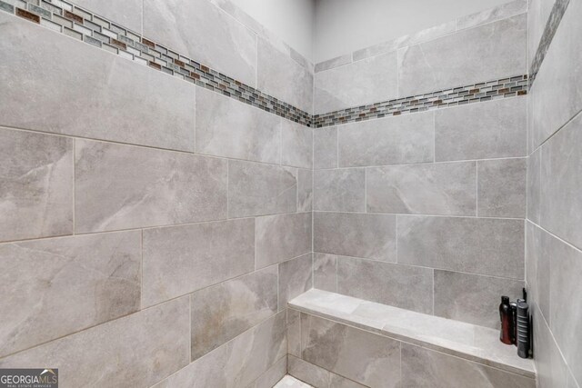 room details with tiled shower