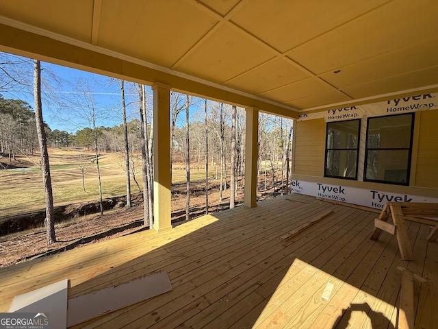 view of wooden terrace