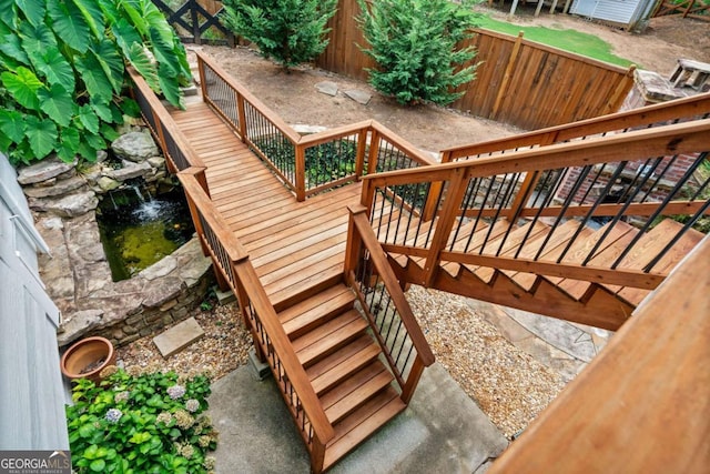 view of wooden terrace