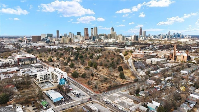 bird's eye view featuring a view of city