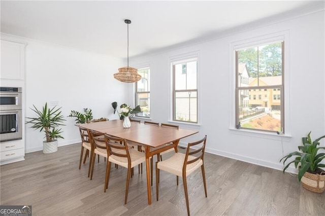 dining room featuring hardwood / wood-style flooring