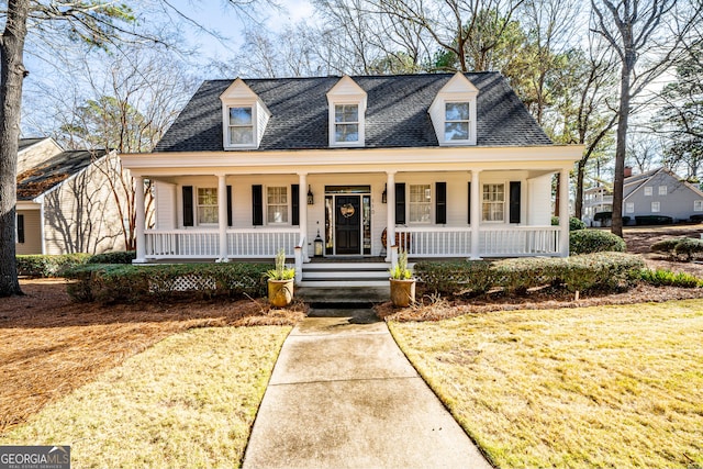 view of front of property with covered porch