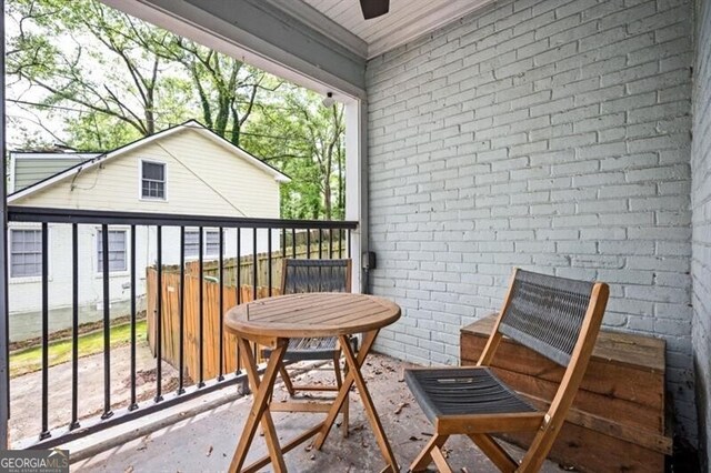 1574 Mayflower St, Atlanta, GA 30311 - balcony featuring ceiling fan