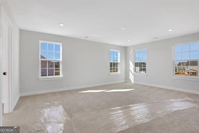 view of carpeted empty room