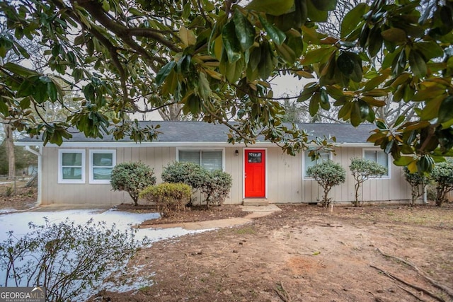 view of ranch-style home