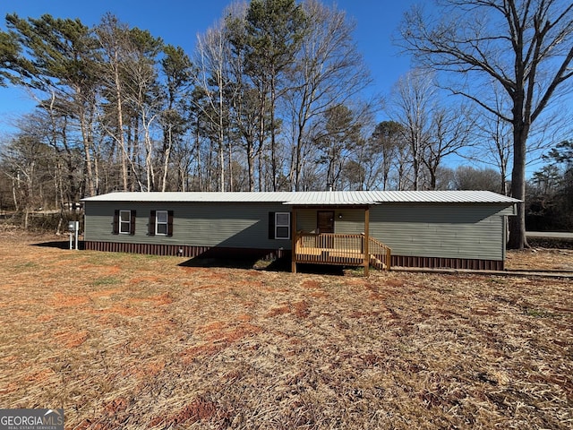 manufactured / mobile home with a deck