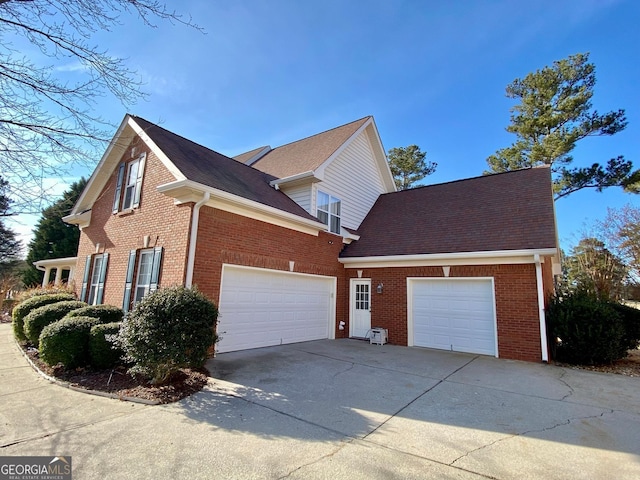 view of home's exterior featuring a garage