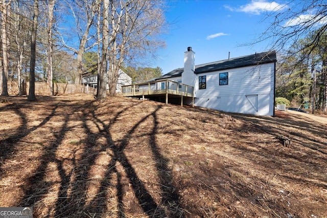 exterior space featuring a deck