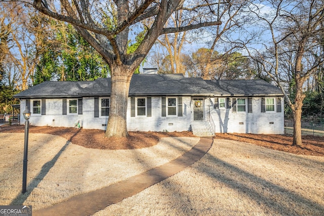 view of ranch-style home