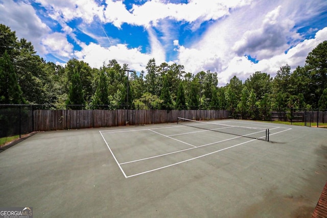 view of tennis court