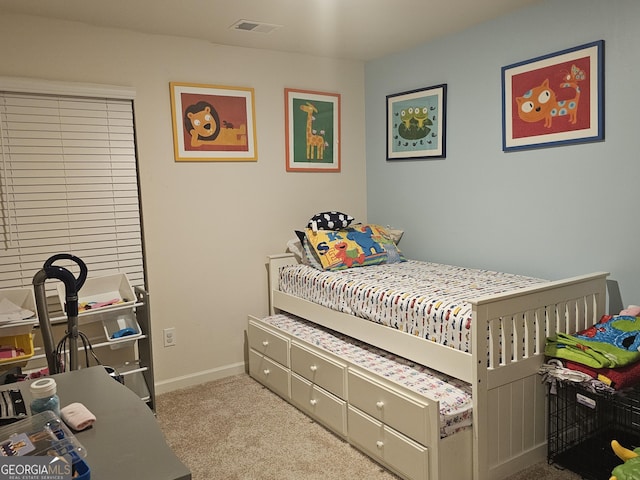 view of carpeted bedroom