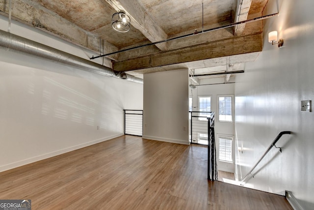 interior space with wood-type flooring