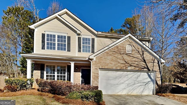 view of front of house featuring a garage