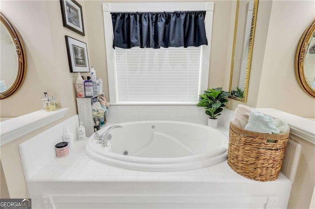 bathroom featuring a bathing tub