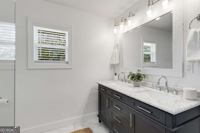 bathroom featuring vanity