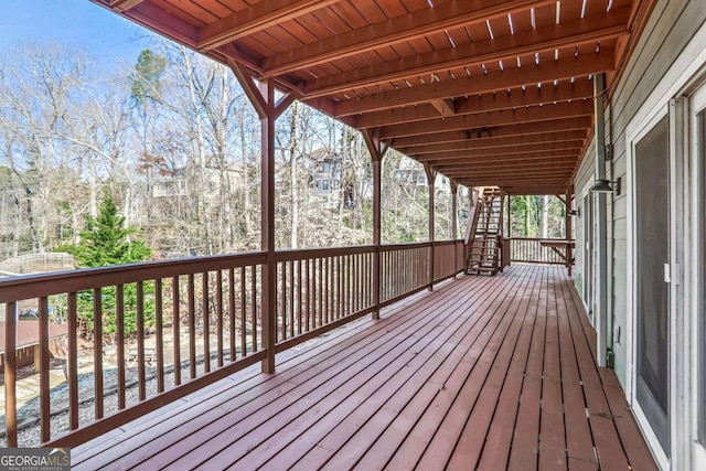 view of wooden deck