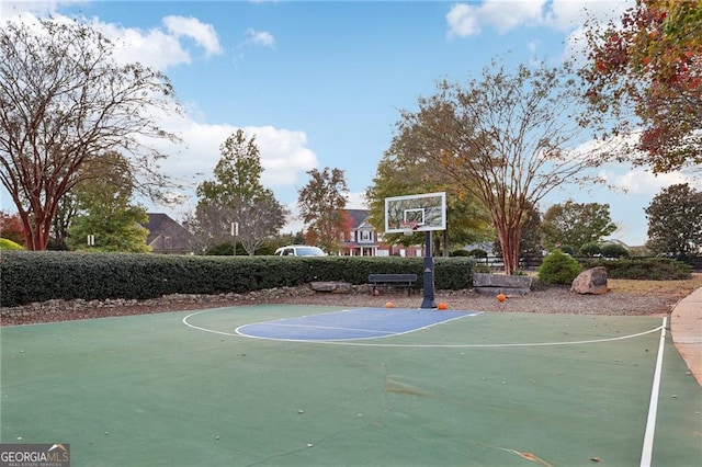 view of basketball court