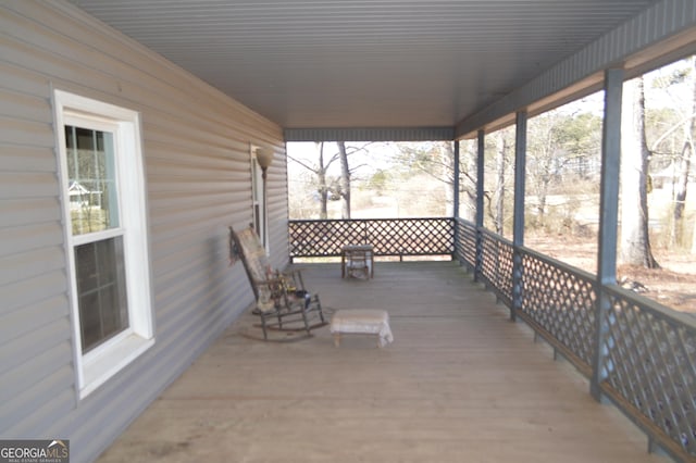 view of wooden terrace