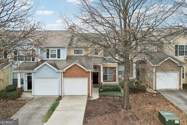 view of property featuring a garage