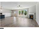 unfurnished living room featuring a fireplace