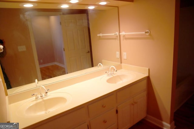 bathroom with vanity