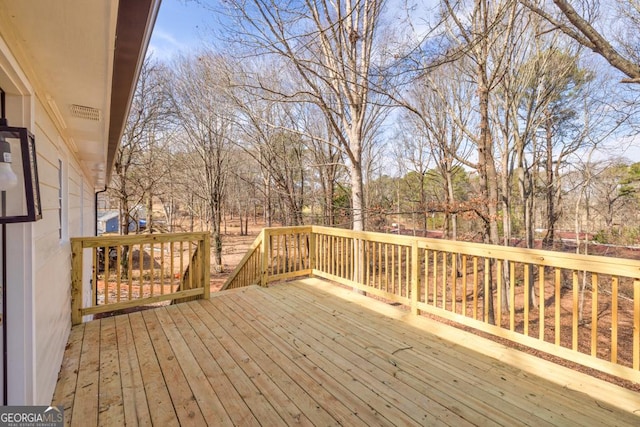 view of wooden deck