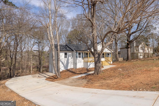 view of front of home with a porch