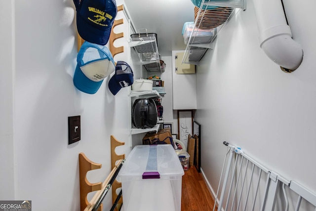 interior space featuring dark hardwood / wood-style floors