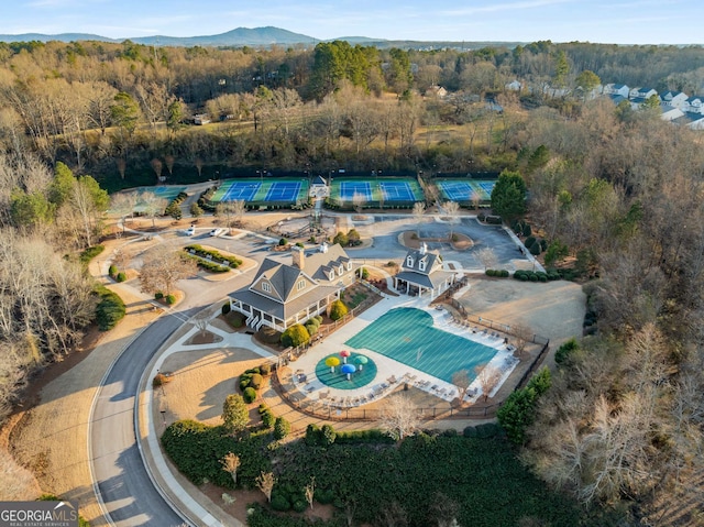 birds eye view of property