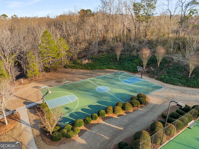 view of basketball court