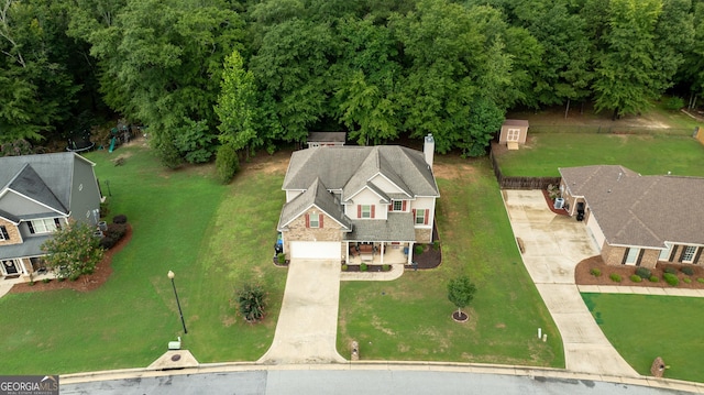 birds eye view of property