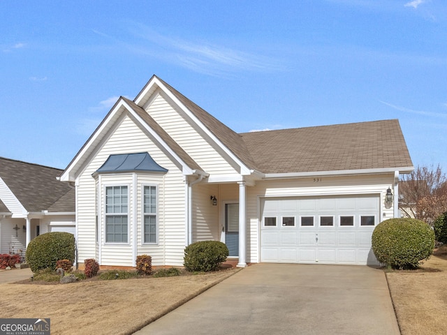 view of front of home featuring a garage