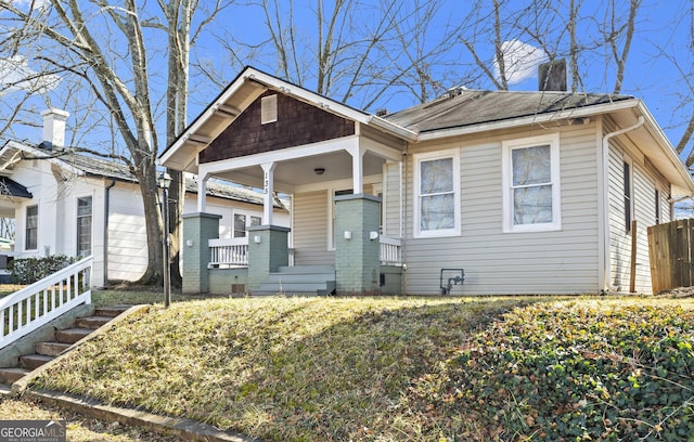 view of front facade with a porch