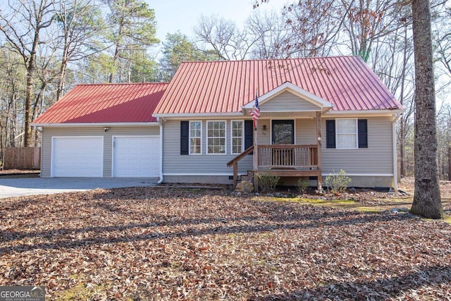 view of front of house featuring a garage